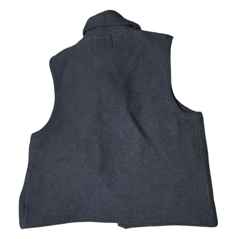 VTG Woolrich Gray Pure New Wool Sweater Vest Transitional Fall Leaves Autumn - M - Picture 10 of 14